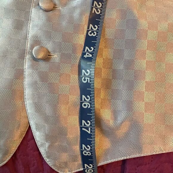 Andrew Fezza lavender gray vest XXL- white satin back with buckle - Picture 4 of 7